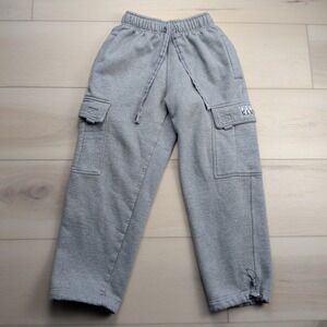 Pro Club Sweatpants Mens XS Gray Fleece Heavyweight Cargo Pockets Y2K Baggy